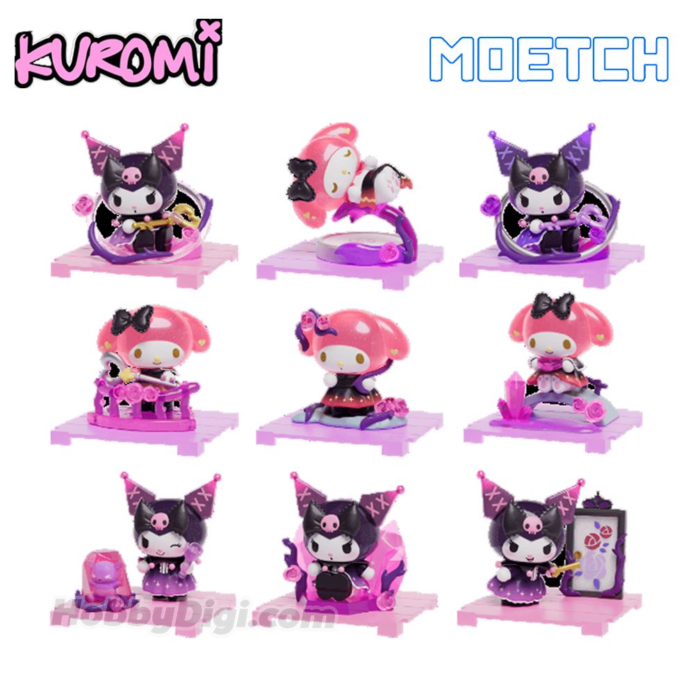 مجسمات مويتش سانريو ماي ميلودي وكورومي فلورال سيكريت ريلم بلايند بوكس ​​- لعبة عشوائية قابلة للتجميع، قطعة واحدة، مجسمات ومقتنيات مفاجئة غامضة، للأعمار من 6 سنوات فما فوق