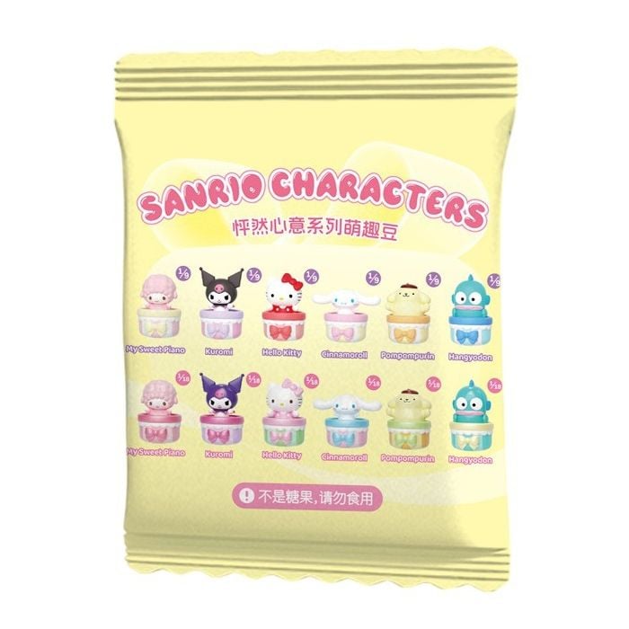 حقيبة مويتش سانريو العمياء من سلسلة هارت باوندينغ بين، شخصيات صغيرة قابلة للتجميع مع حركة زنبركية مرتدة، هيلو كيتي سينامورو كورومي بومبومبورين، مناسبة للأعمار من 6 سنوات فما فوق