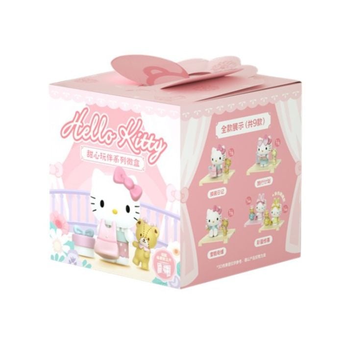 شخصيات مويتش سانريو هالو كيتي سويت هارت بلاي ميت في صندوق أعمى - صندوق صغير احترافي لألعاب التجميع مع علبة عرض أكريليك، شخصية غامضة عشوائية، للأعمار من 6 سنوات فما فوق