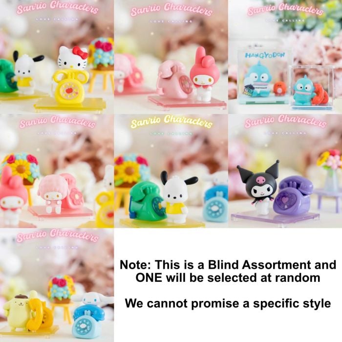 مجموعة عرض صندوق صغير من مويتش سانريو لوف كولينج مايكرو بلايند، مكونة من 8 قطع - شخصيات قابلة للتجميع مع حافظات عرض أكريليك، 8 تصاميم + مجموعة نادرة سرية، للأعمار من 6 سنوات فما فوق