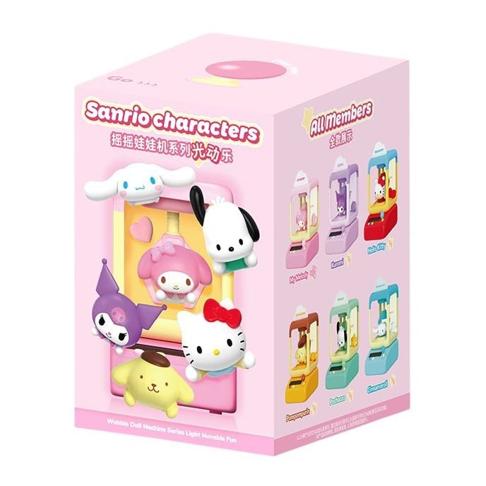 صندوق أعمى من سلسلة آلة المخالب المتذبذبة من مويتش سانريو، شخصيات قابلة للتجميع تعمل بحركة تأرجحية تعمل بأشعة الشمس، 6 شخصيات قابلة للتجميع، لعبة مفاجئة عشوائية لهواة الجمع، للأعمار من 15 عامًا فما فوق، مقتنيات وشخصيات