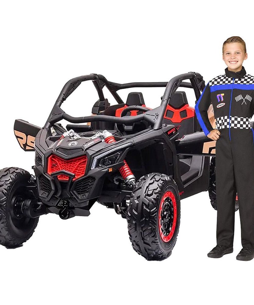 Can-Am Maverick Turbo RR 24V Kids Ride-On Buggy 4 Motors with Parental Remote Control, Off-Road Style Electric UTV for Kids 3+ Years