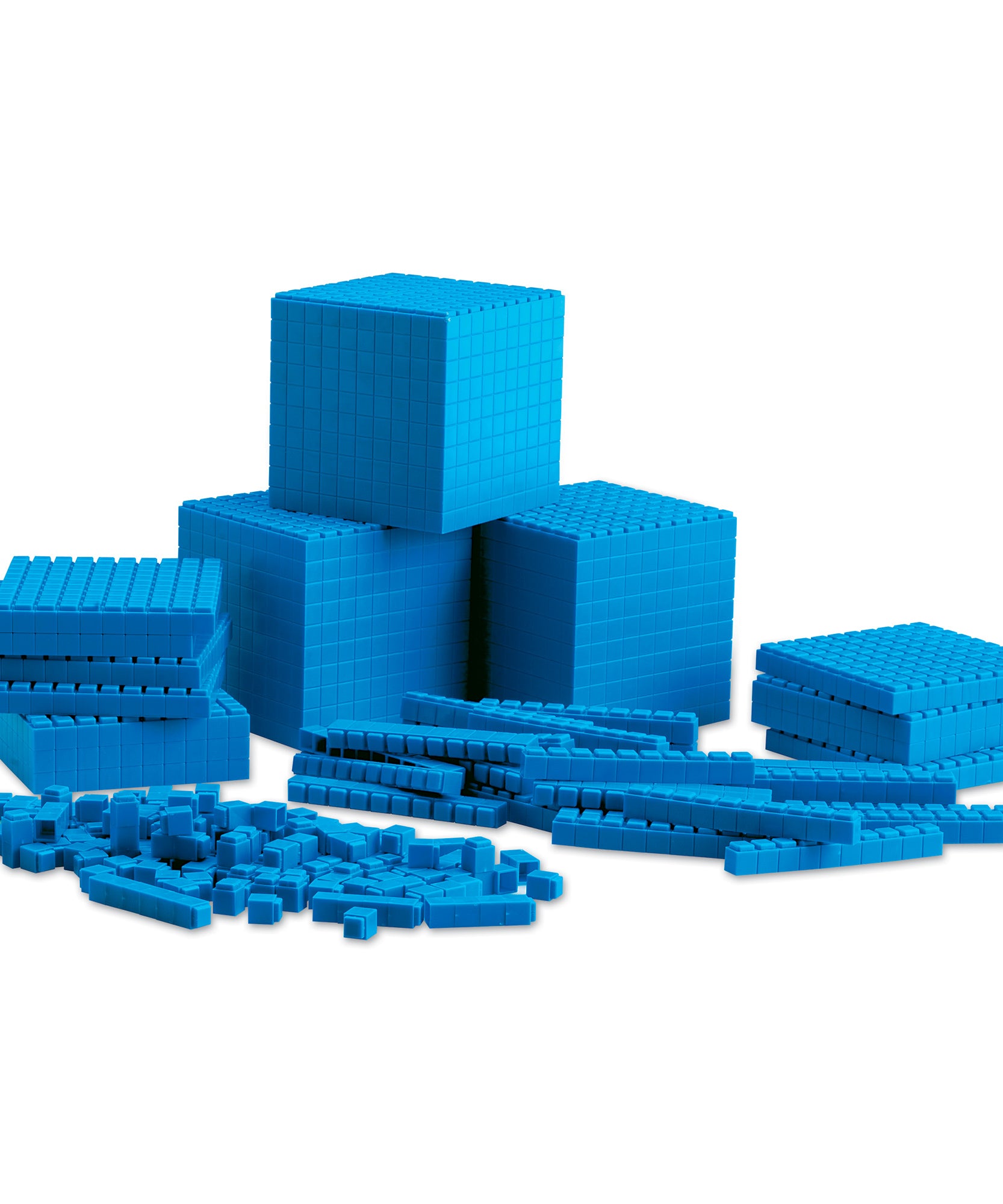 Learning Resources Base Ten Interlocking Plastic Rods Class Set, Maths Manipulatives for Place Value, Fractions, and Operations, Includes 843 Pieces and Activity Book, Ages 6+