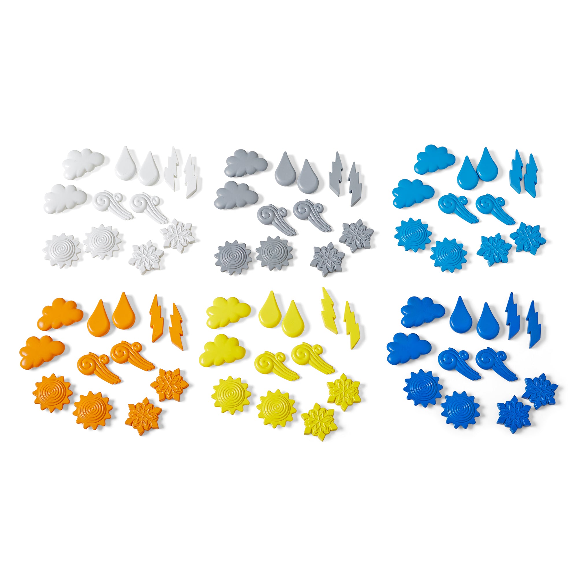 مجموعة موارد التعلم "استكشف عدادات الطقس" المكونة من 72 عدادًا رياضيًا مُعاد تدويره للأطفال من سن 3 سنوات فما فوق