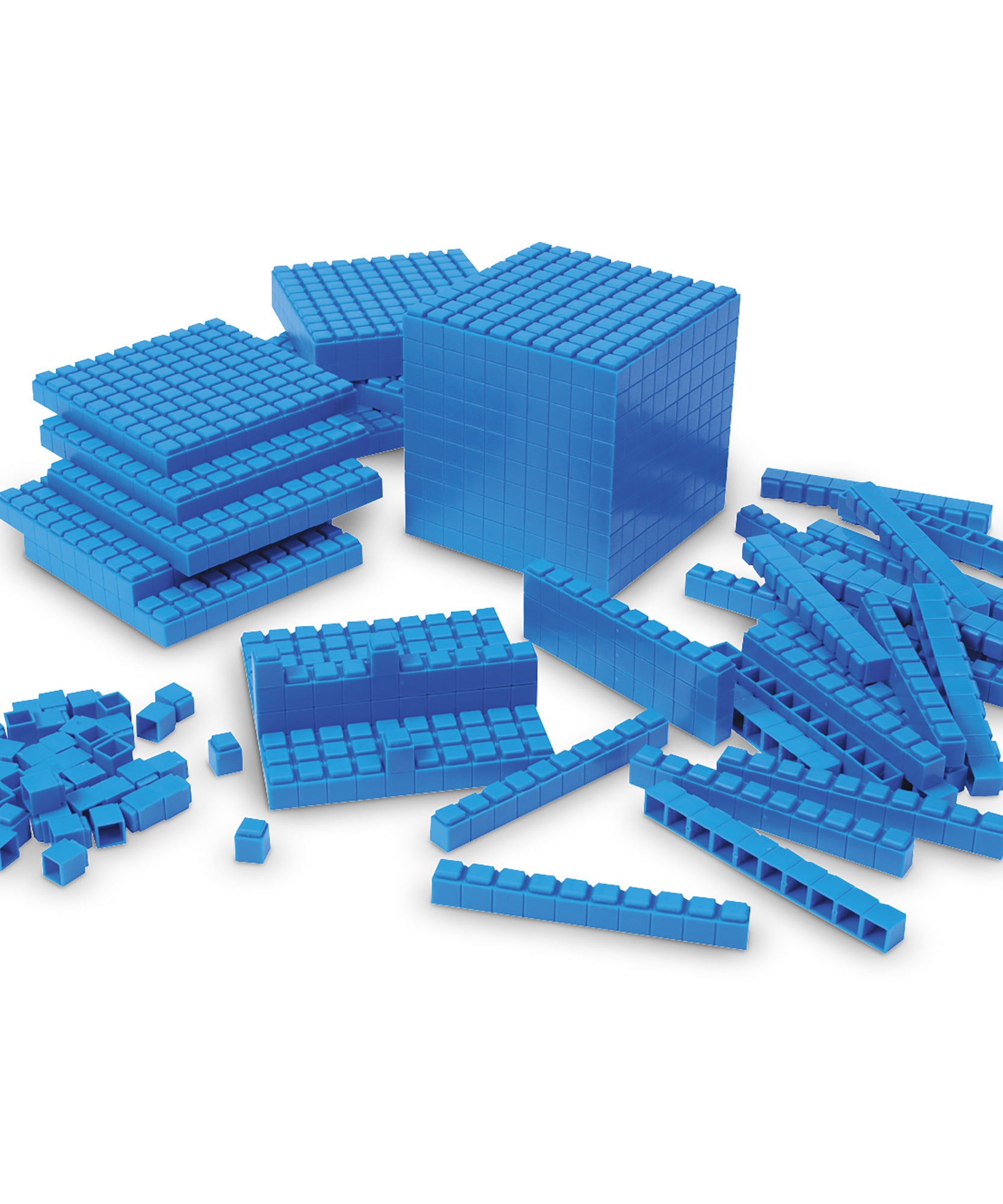 Learning Resources Base Ten Interlocking Plastic Rods Class Set, Maths Manipulatives for Place Value, Fractions, and Operations, Includes 843 Pieces and Activity Book, Ages 6+