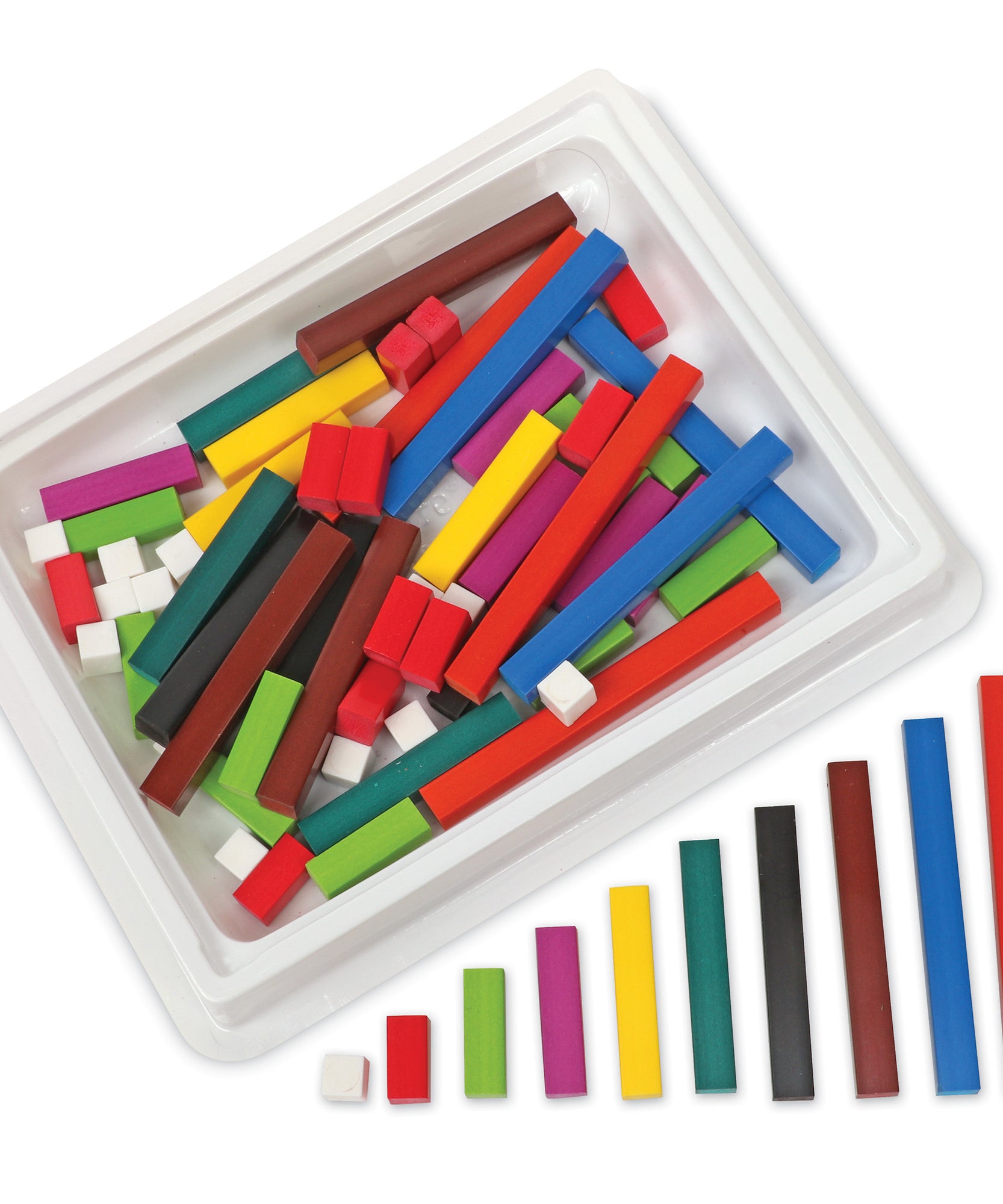 Learning Resources Cuisenaire Rods Multipak, Wooden Maths Rods Set, 444 Pieces, Ideal for Fractions, Measurement & Algebra, Classroom Maths Manipulatives with Storage Tray & Teacher’s Guide, Ages 4+