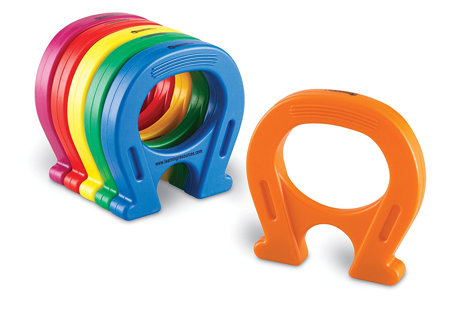 Learning Resources Primary Science® Mighty Magnets (Set of 6), Colourful Horseshoe Magnets for Kids, Durable Plastic, Perfect for Scientific Exploration, Ages 3+