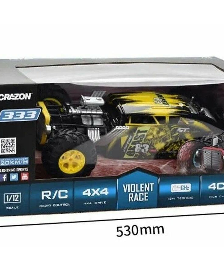 Crazon Beast 83 Off-Road RC Car 1:10 Scale, 2.4GHz Remote Control, 360° Stunt Rotation, USB Rechargeable, 8+