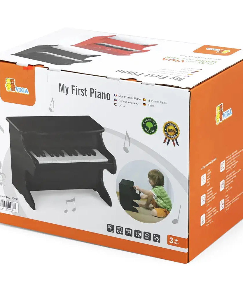 Viga Toys My First Wooden Piano for Kids, 25 Key Toy Piano with Music Book, Early Music Learning Instrument, Educational Musical Toy for Toddlers and Preschoolers, Ages 3 Years+