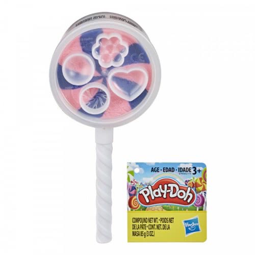 Play-Doh Lollipop 4-Pack Pretend Play Candy Molds with 3 Ounces Non-Toxic Modeling Compound, Creative Arts & Crafts Toy for Kids Ages 3+