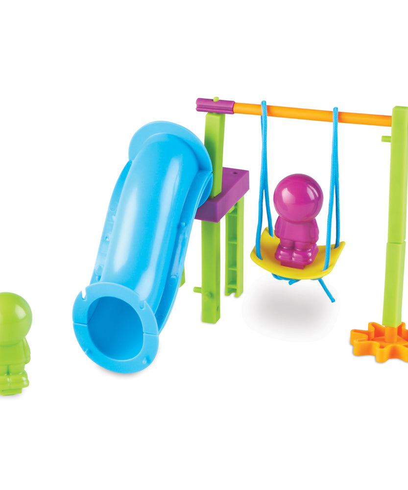 مجموعة STEM للهندسة والتصميم في ملعب التعلم، 104 قطعة، ألعاب STEM عملية للأطفال، تتضمن بطاقات تحدي ودليل أنشطة متعدد اللغات، للأعمار من 5 سنوات فما فوق