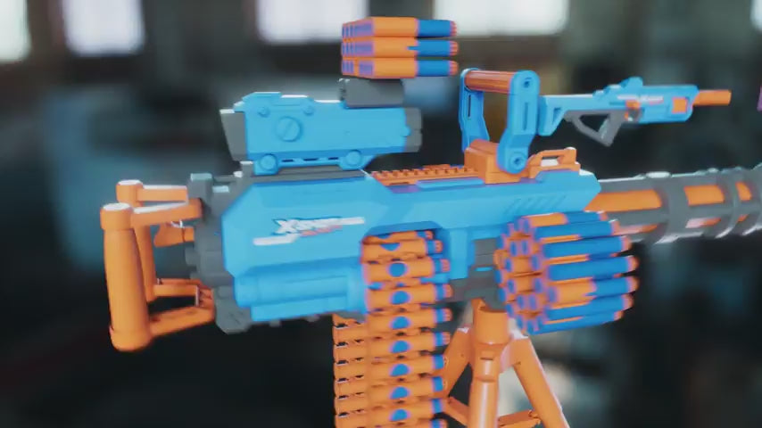 X Shot Insanity Motorised Clip Blaster, High Power Toy Gun for Boys, Age 8+