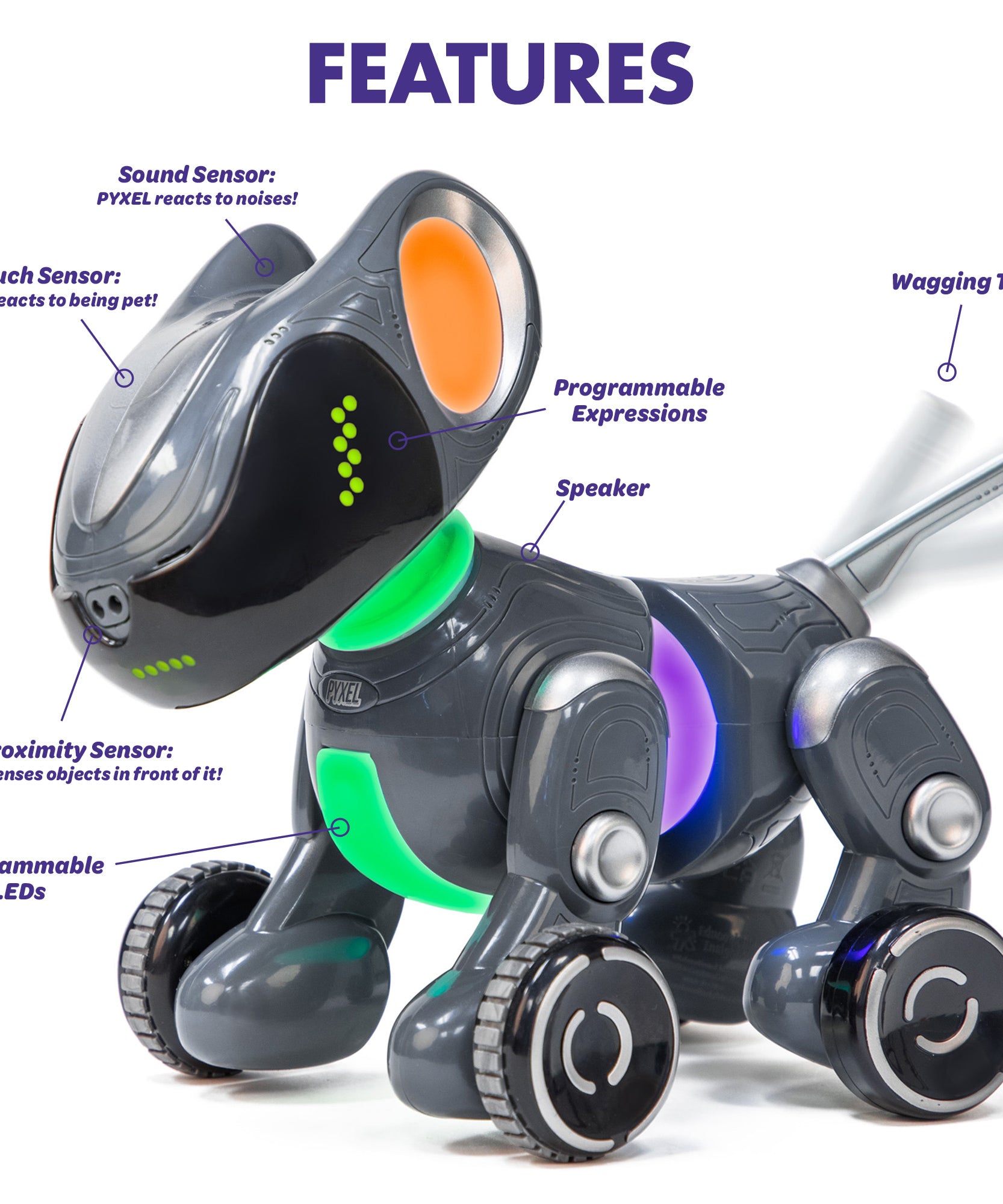 Learning Resources PYXEL: A Coder’s Best Friend, Interactive Coding Pet Robot with Blockly & Python, Ages 8+