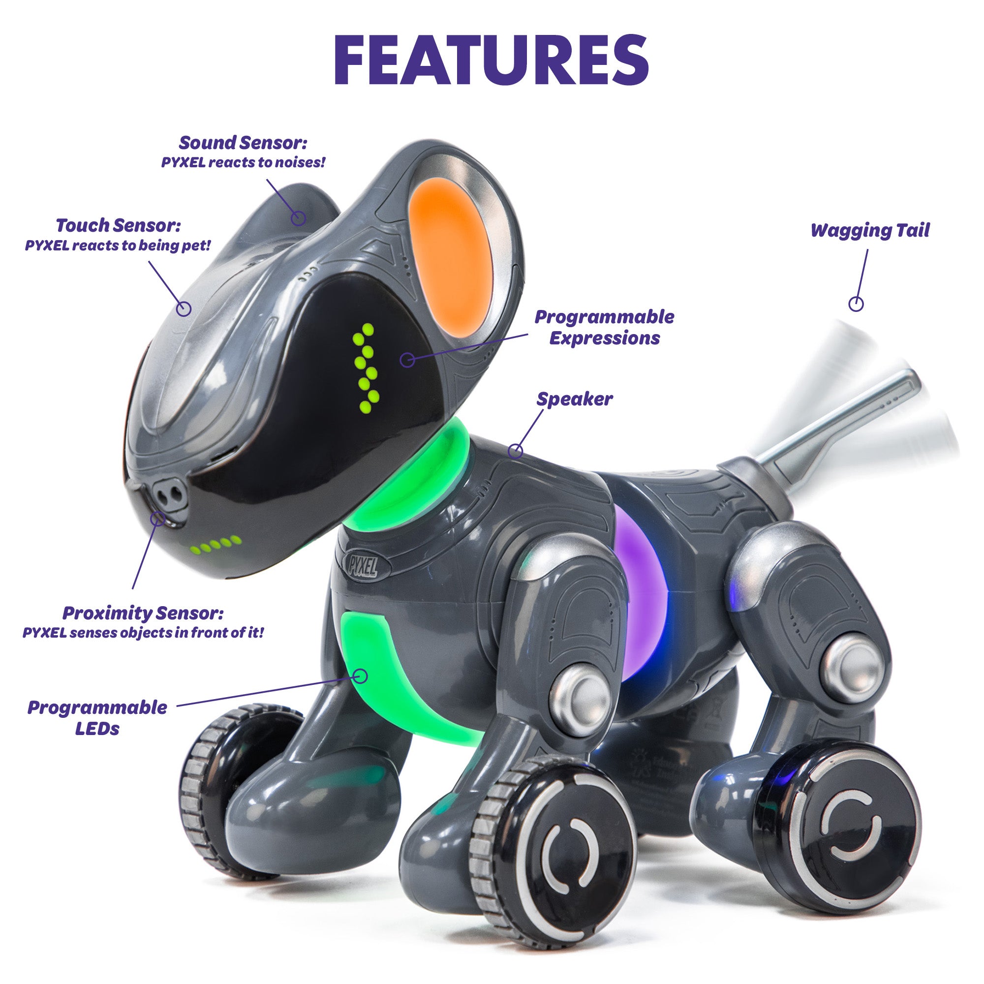 Learning Resources PYXEL: A Coder’s Best Friend, Interactive Coding Pet Robot with Blockly & Python, Ages 8+