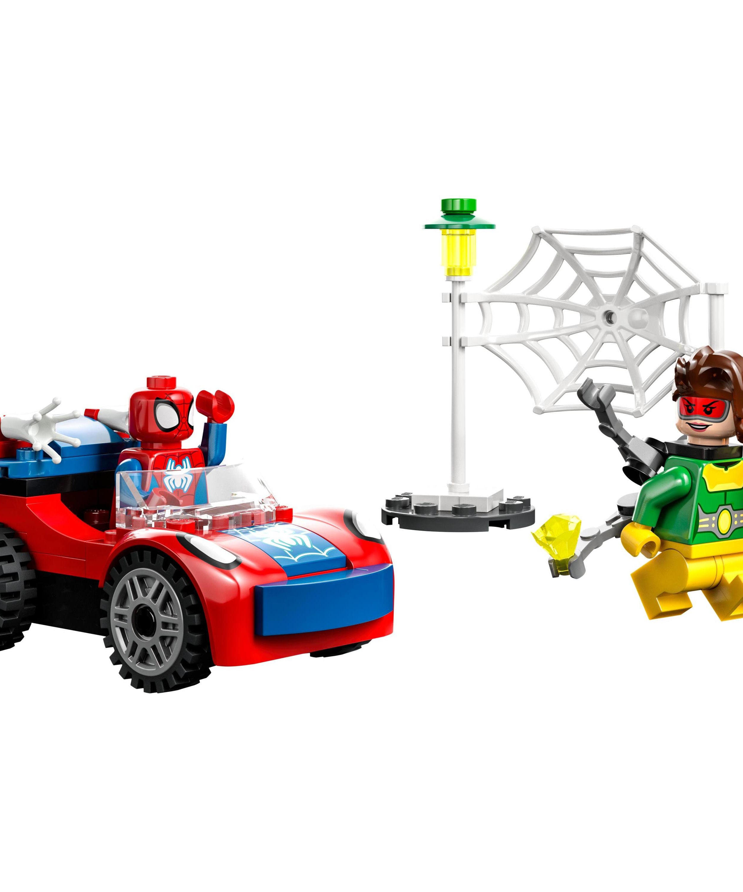 LEGO Spidey 10789 Spider Mans Car and Doc Ock Starter Brick Set for Kids 4+ Unisex, Easy Build Superhero Playset