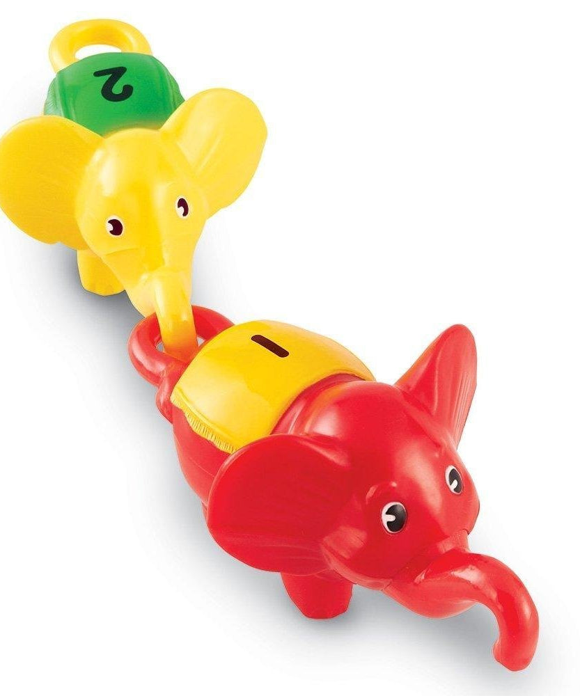 Learning Resources Snap 'n' Learn Counting Elephants, Set of 10 Educational Linking Elephants for Number & Colour Recognition, Fine Motor Skills Toy for Toddlers, Ages 2+