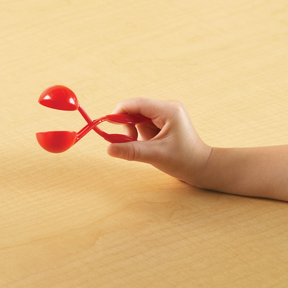 Learning Resources Squeezy Tweezers, Set of 6, Fine Motor Skills Tool for Kids, Strengthens Hand Muscles, Ideal for Sensory Play, Includes Storage Bucket, Ages 3+