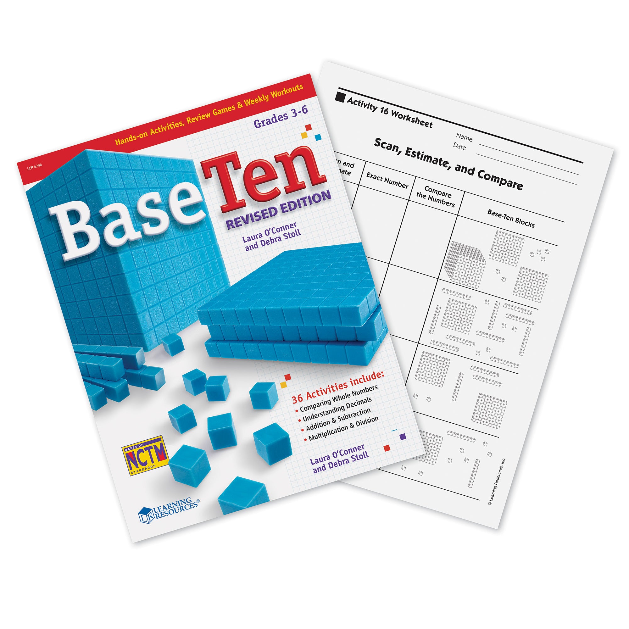 Learning Resources Base Ten Interlocking Plastic Rods Class Set, Maths Manipulatives for Place Value, Fractions, and Operations, Includes 843 Pieces and Activity Book, Ages 6+
