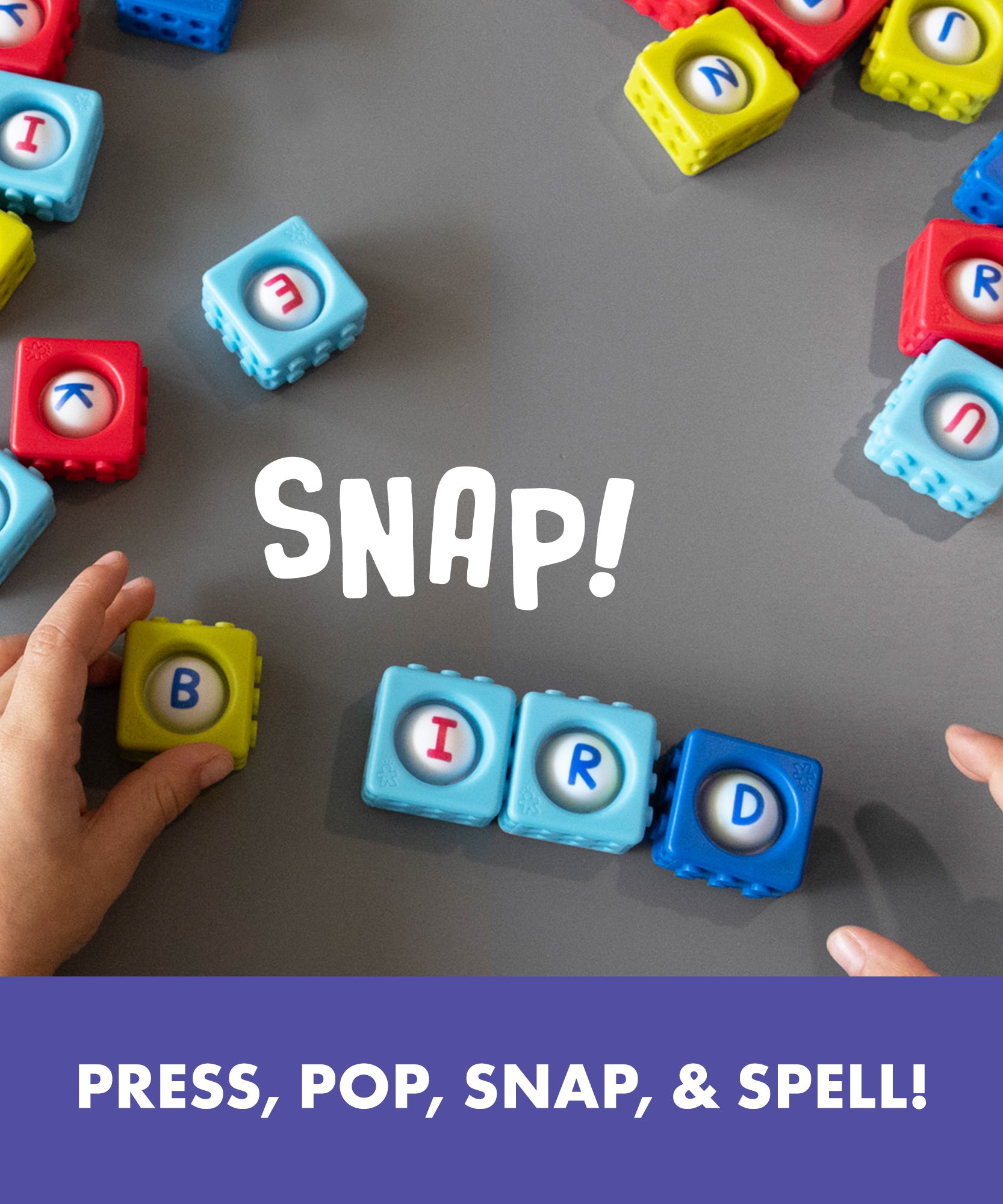 موارد تعليمية - مكعبات أبجدية متشابكة من BubbleBrix، 42 مكعب أبجدي متشابك في دلو حمل، مناسبة للأعمار من 3 سنوات فما فوق