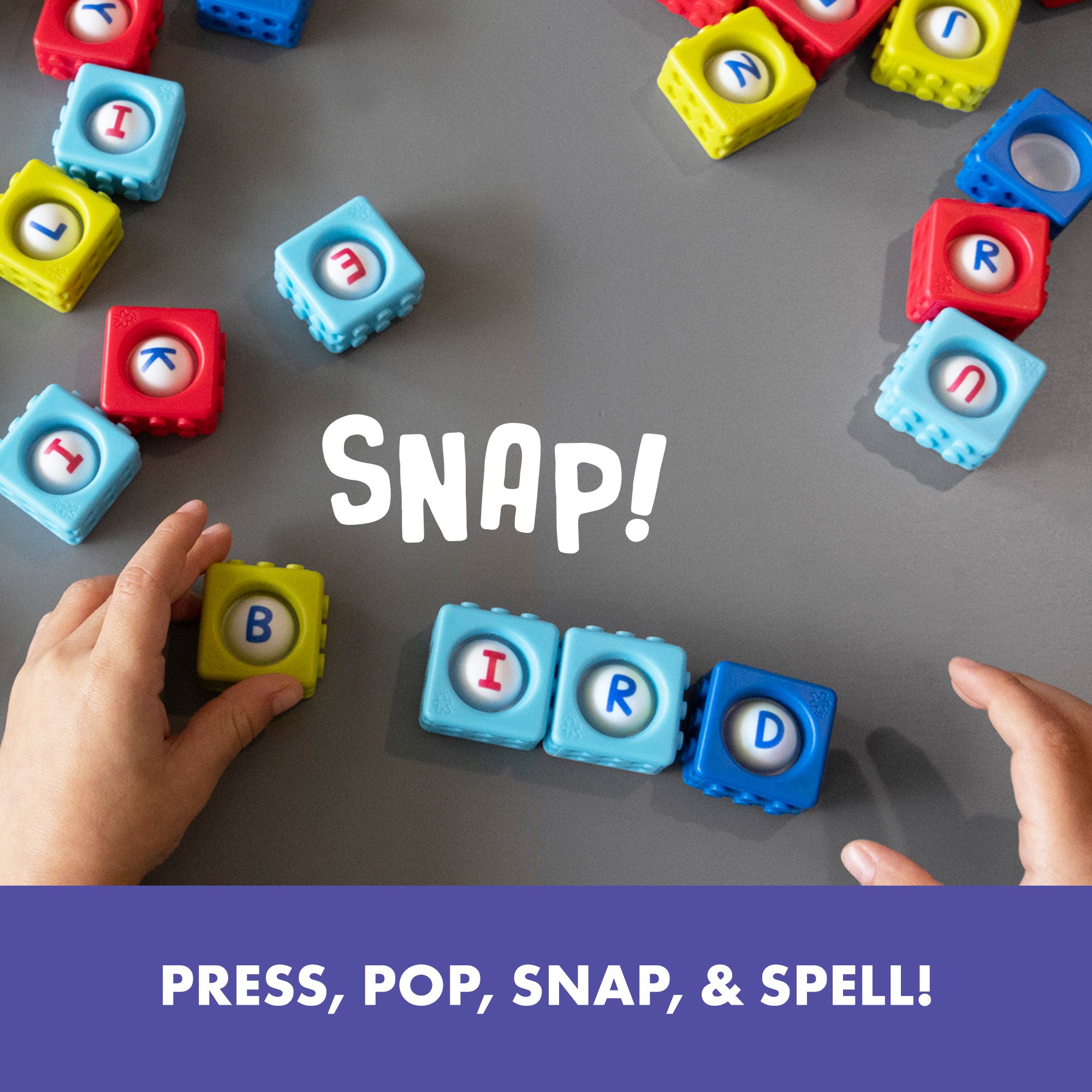 موارد تعليمية - مكعبات أبجدية متشابكة من BubbleBrix، 42 مكعب أبجدي متشابك في دلو حمل، مناسبة للأعمار من 3 سنوات فما فوق