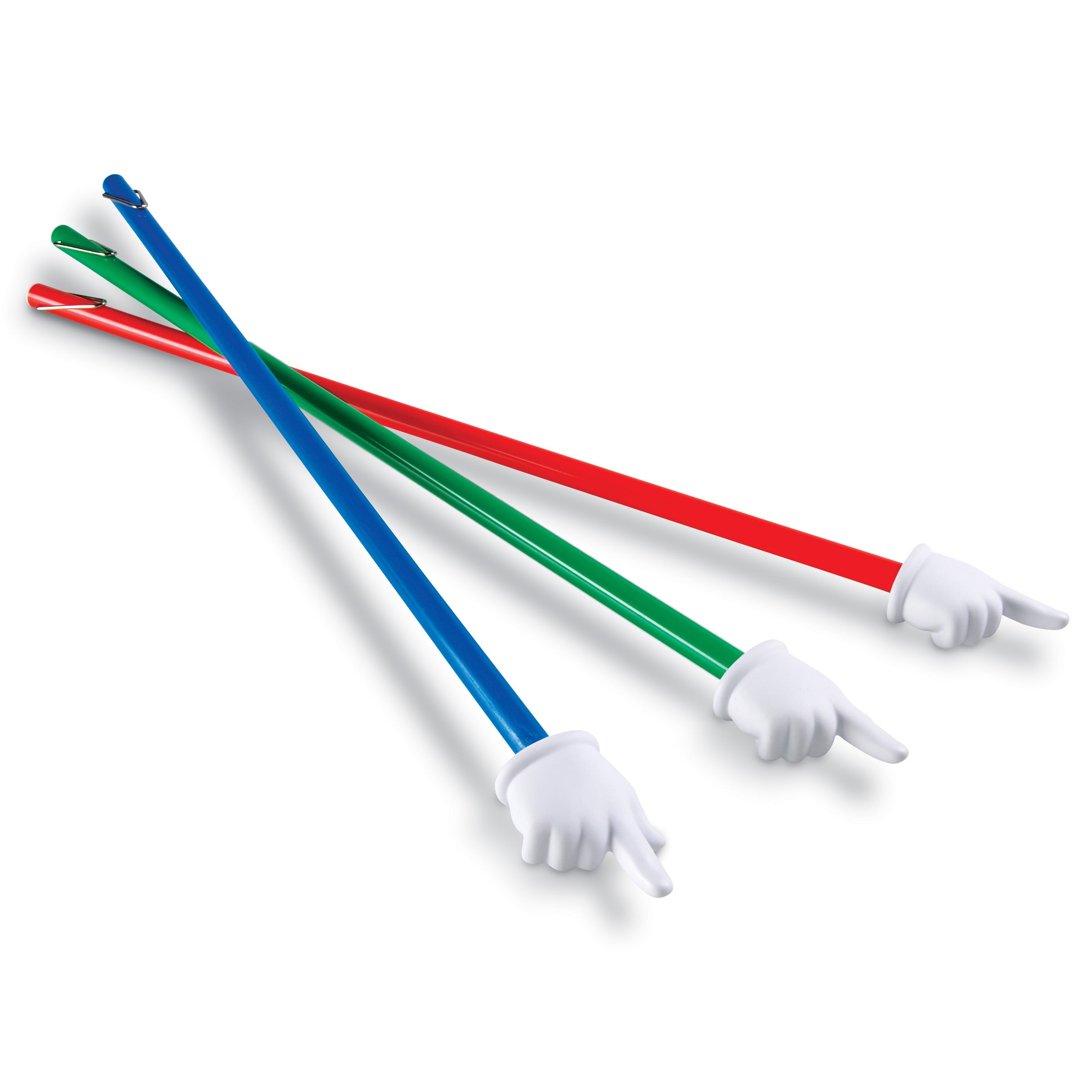 مجموعة مؤشرات يدوية من Learning Resources مكونة من 3 مؤشرات يدوية طويلة جدًا مقاس 24 بوصة للأطفال من سن 3 سنوات فما فوق