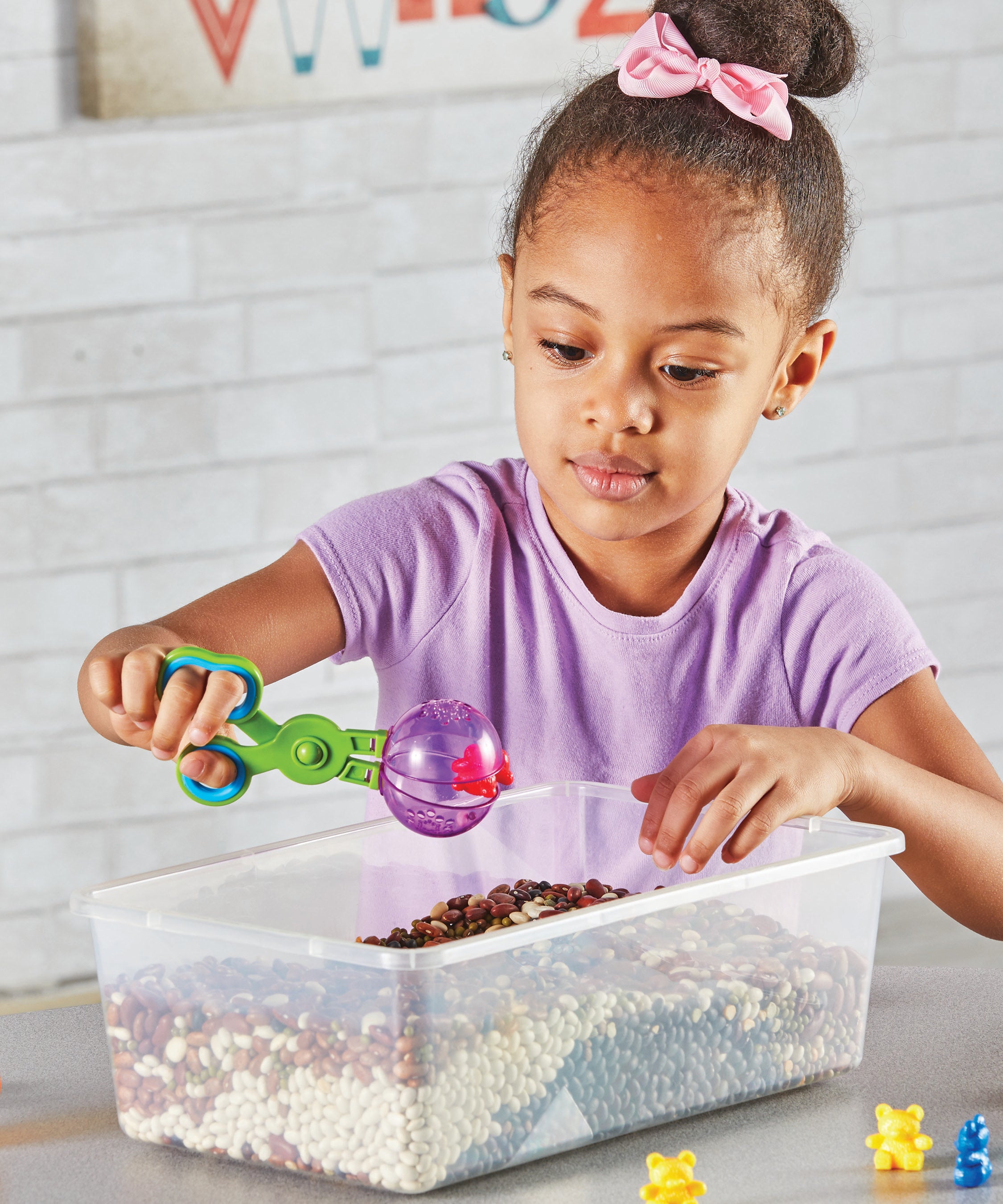 Learning Resources Handy Scoopers, Set of 4 Fine Motor Skill Tools for Kids