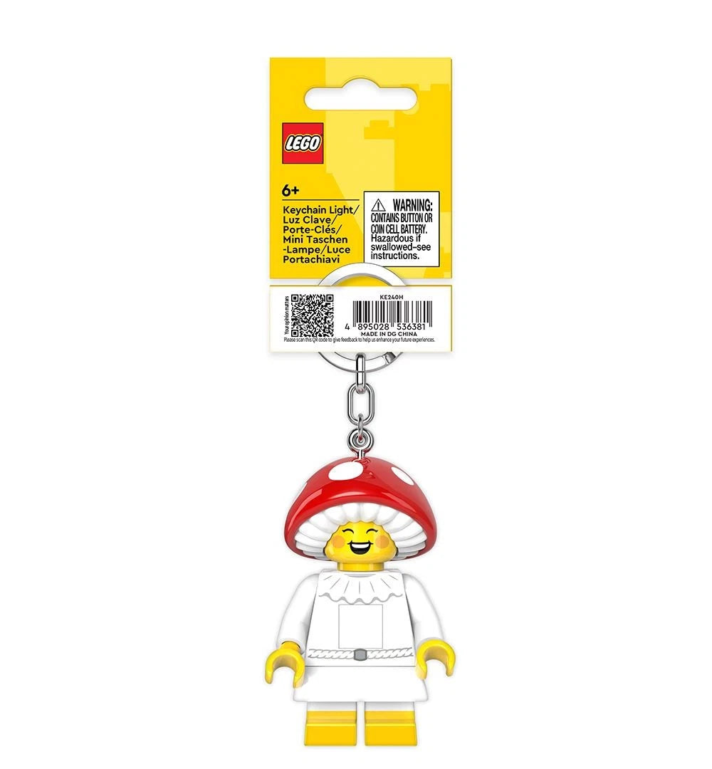 LEGO Minifigures Keychain Light - Mushroom Sprite - 2.6 Inch Tall Figure (KE240H)