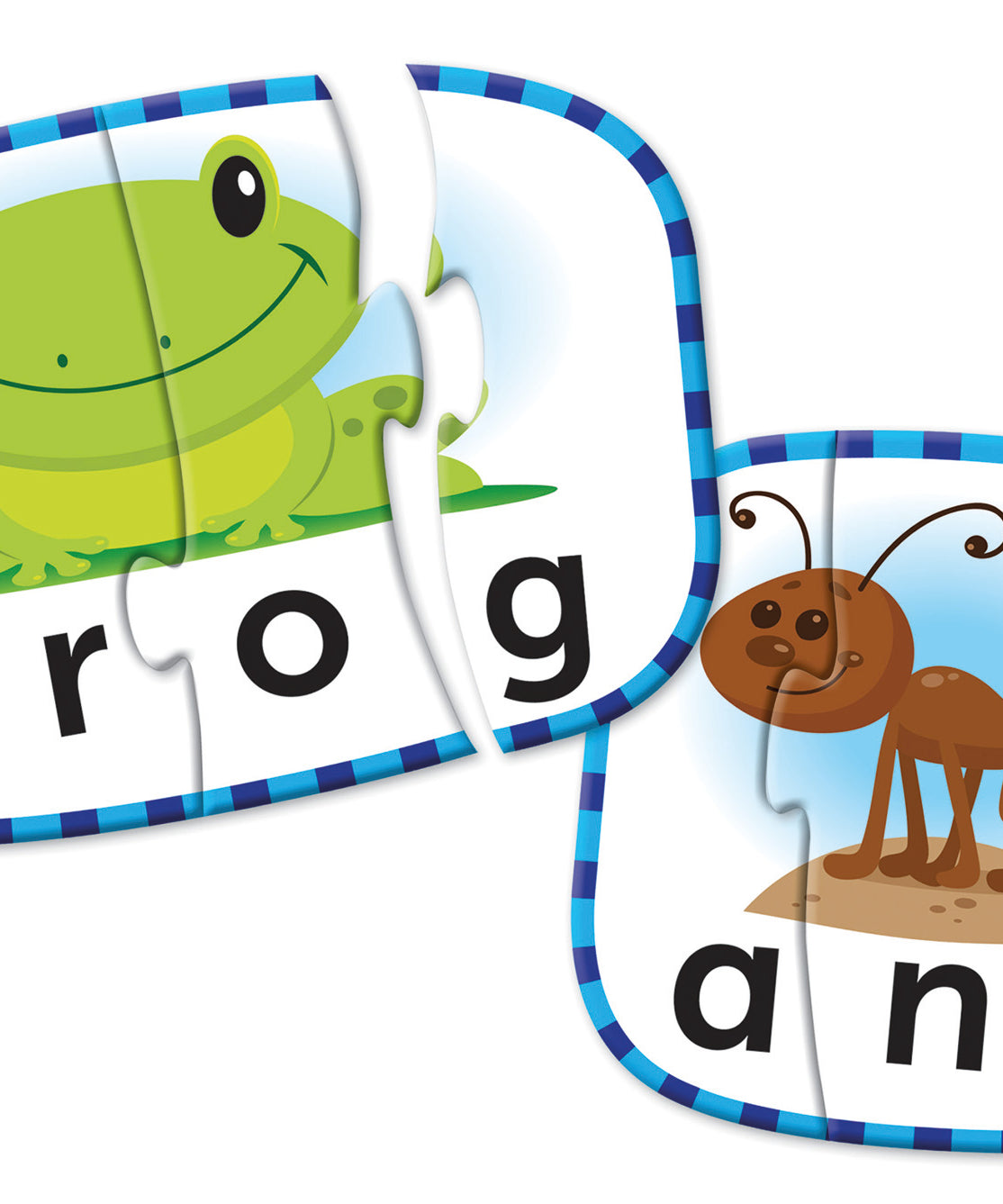 بطاقات ألغاز التهجئة من Learning Resources، 20 لغز كلمات ذاتي التصحيح لمرحلة ما قبل المدرسة ومهارات القراءة والكتابة المبكرة، للأعمار من 4 سنوات فما فوق