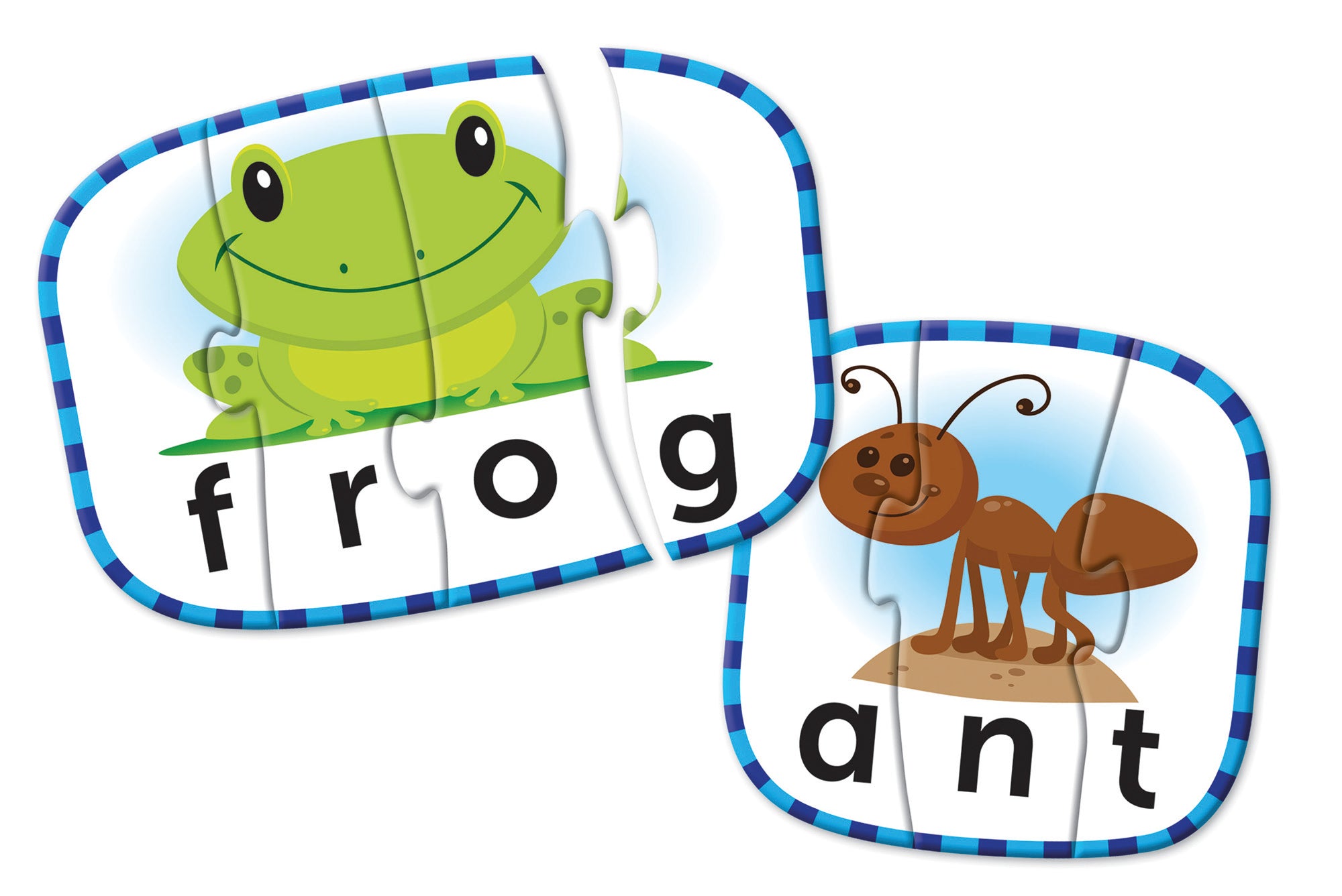 بطاقات ألغاز التهجئة من Learning Resources، 20 لغز كلمات ذاتي التصحيح لمرحلة ما قبل المدرسة ومهارات القراءة والكتابة المبكرة، للأعمار من 4 سنوات فما فوق