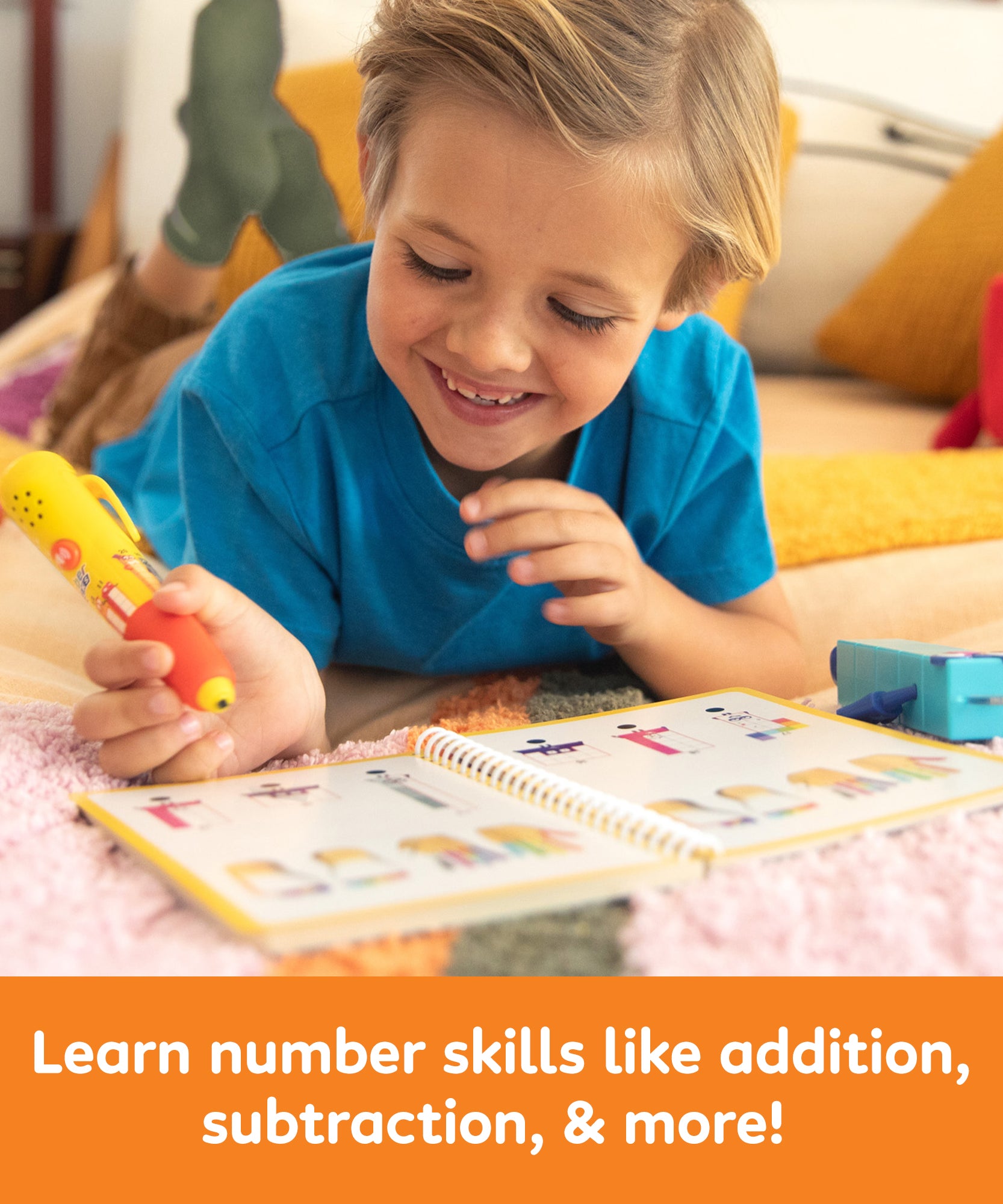 موارد التعلم: كتاب أنشطة وقلم تفاعلي من مجموعة هوت دوتس نمبربلوكس للأعمار من 11 إلى 20، أكثر من 60 نشاطًا رياضيًا للأعمار من 5 سنوات فما فوق، EI-2551