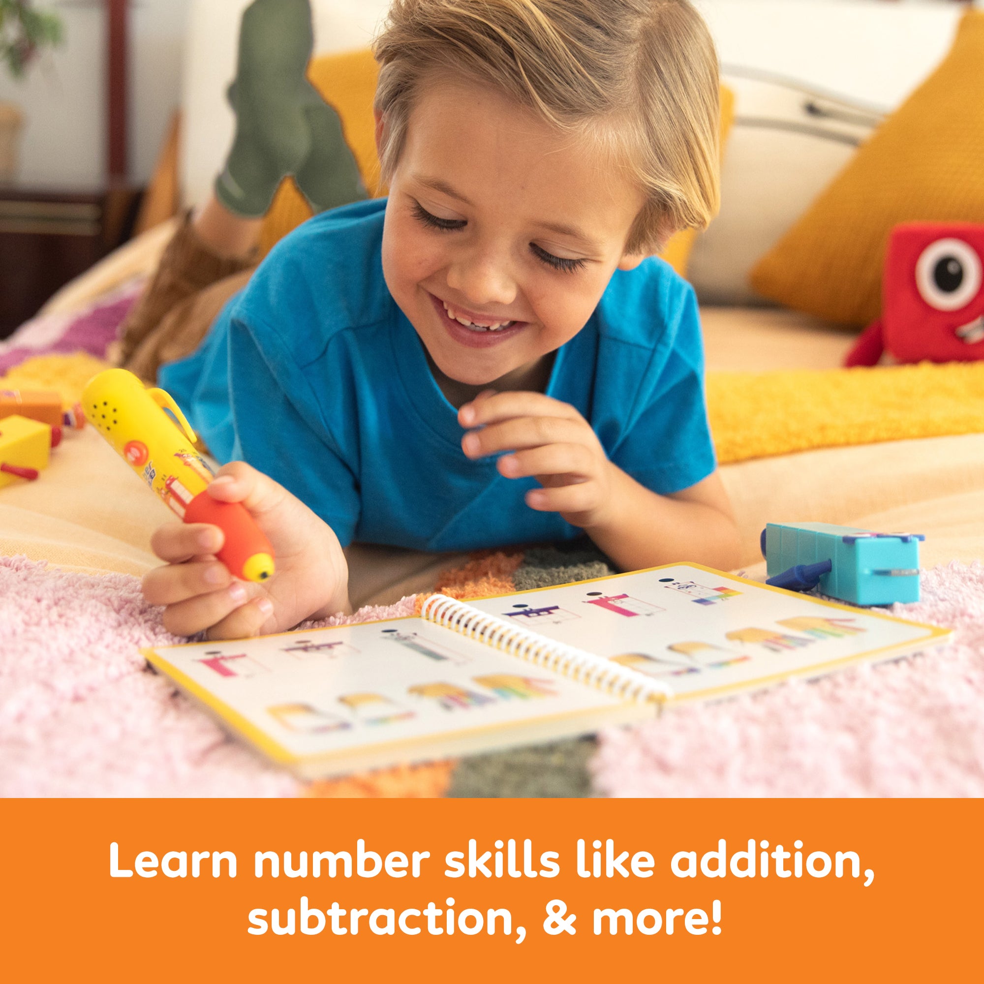 موارد التعلم: كتاب أنشطة وقلم تفاعلي من مجموعة هوت دوتس نمبربلوكس للأعمار من 11 إلى 20، أكثر من 60 نشاطًا رياضيًا للأعمار من 5 سنوات فما فوق، EI-2551