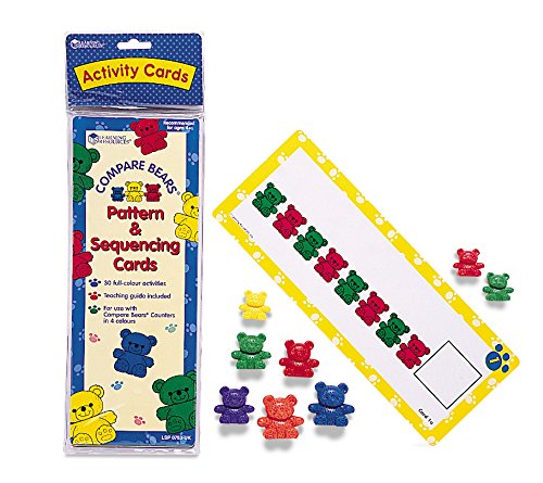 Learning Resources Three Bear Family Double-Sided Pattern Cards, Set of 16, Hands-On Maths Activities for Counting, Sorting & Patterning, Ideal for Classroom & Home Learning, Ages 3+