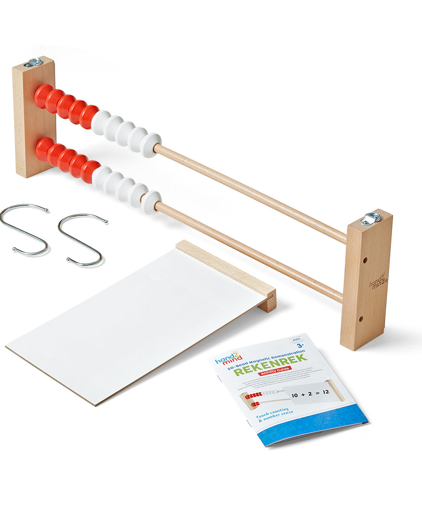 موارد التعلم - عرض مغناطيسي ضخم من 20 حبة من Rekenrek، عداد أباكوس للفصول الدراسية للأطفال من سن 3 سنوات فما فوق