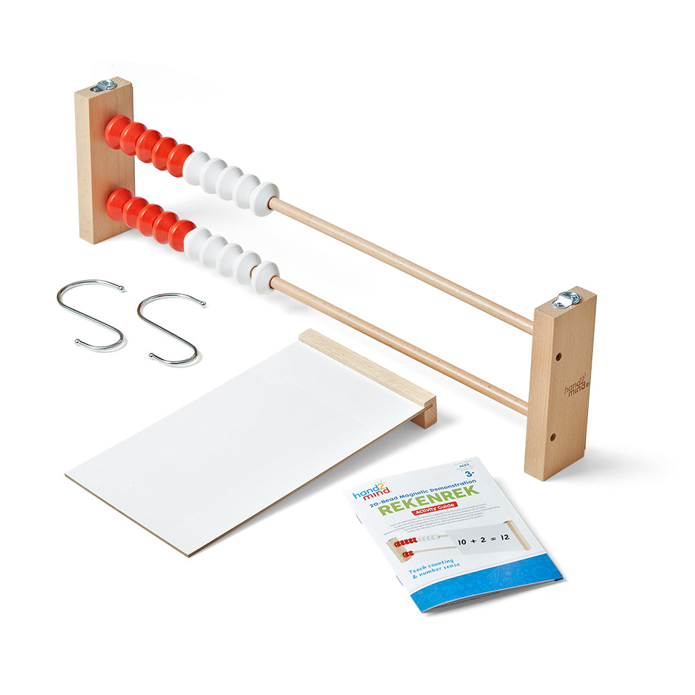 موارد التعلم - عرض مغناطيسي ضخم من 20 حبة من Rekenrek، عداد أباكوس للفصول الدراسية للأطفال من سن 3 سنوات فما فوق