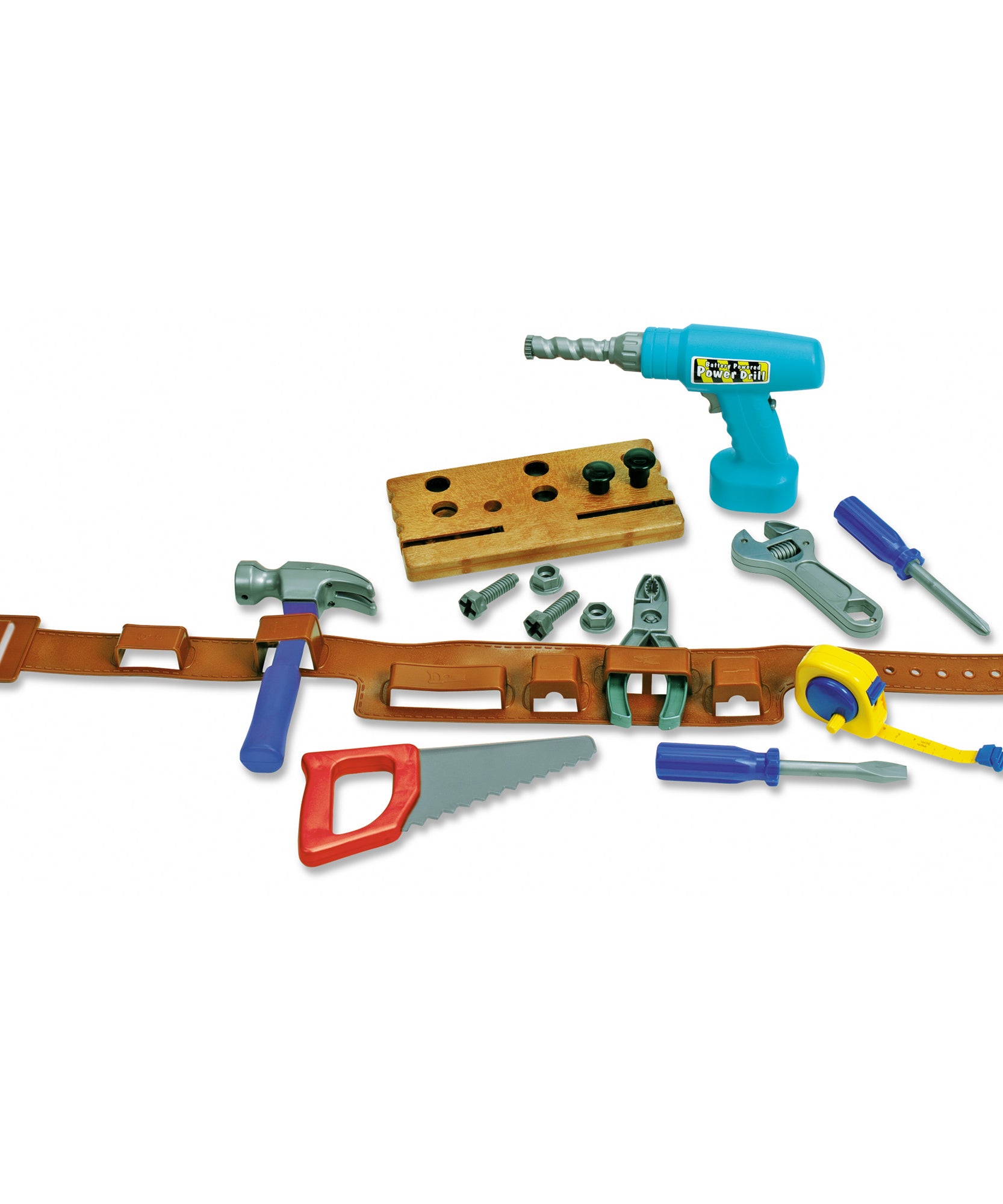 مجموعة أدوات حزام العمل من Learning Resources للتظاهر واللعب، مجموعة أدوات للأطفال مع مثقاب يعمل بالبطارية وحقيبة حمل، لعب أدوار خيالي للأعمار من 3 سنوات فما فوق