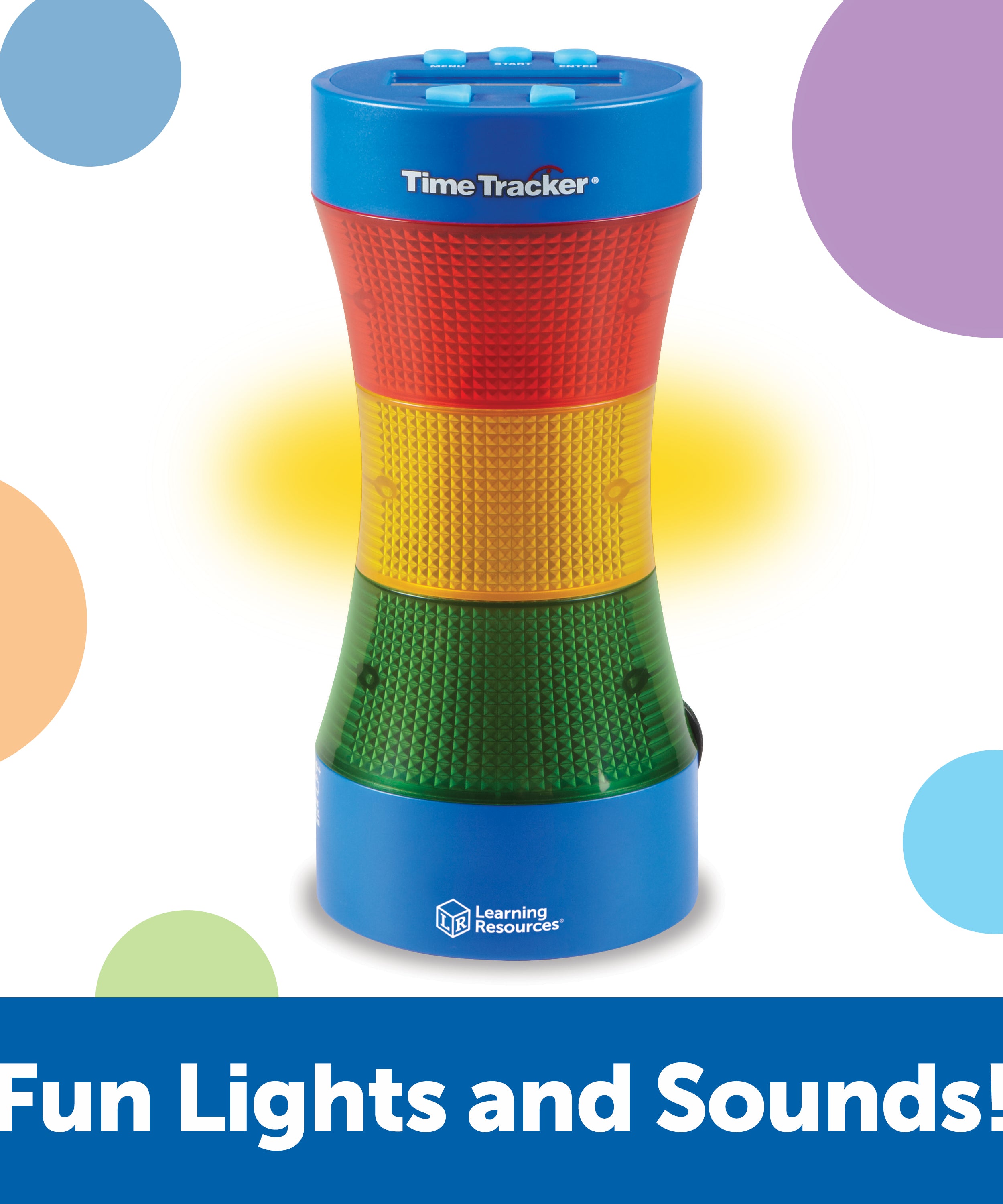 مؤقت الفصل الدراسي من Learning Resources Time Tracker 2.0، مؤقت مرئي وسمعي للأطفال مع شاشة ملونة (للأعمار من 4 سنوات فما فوق)
