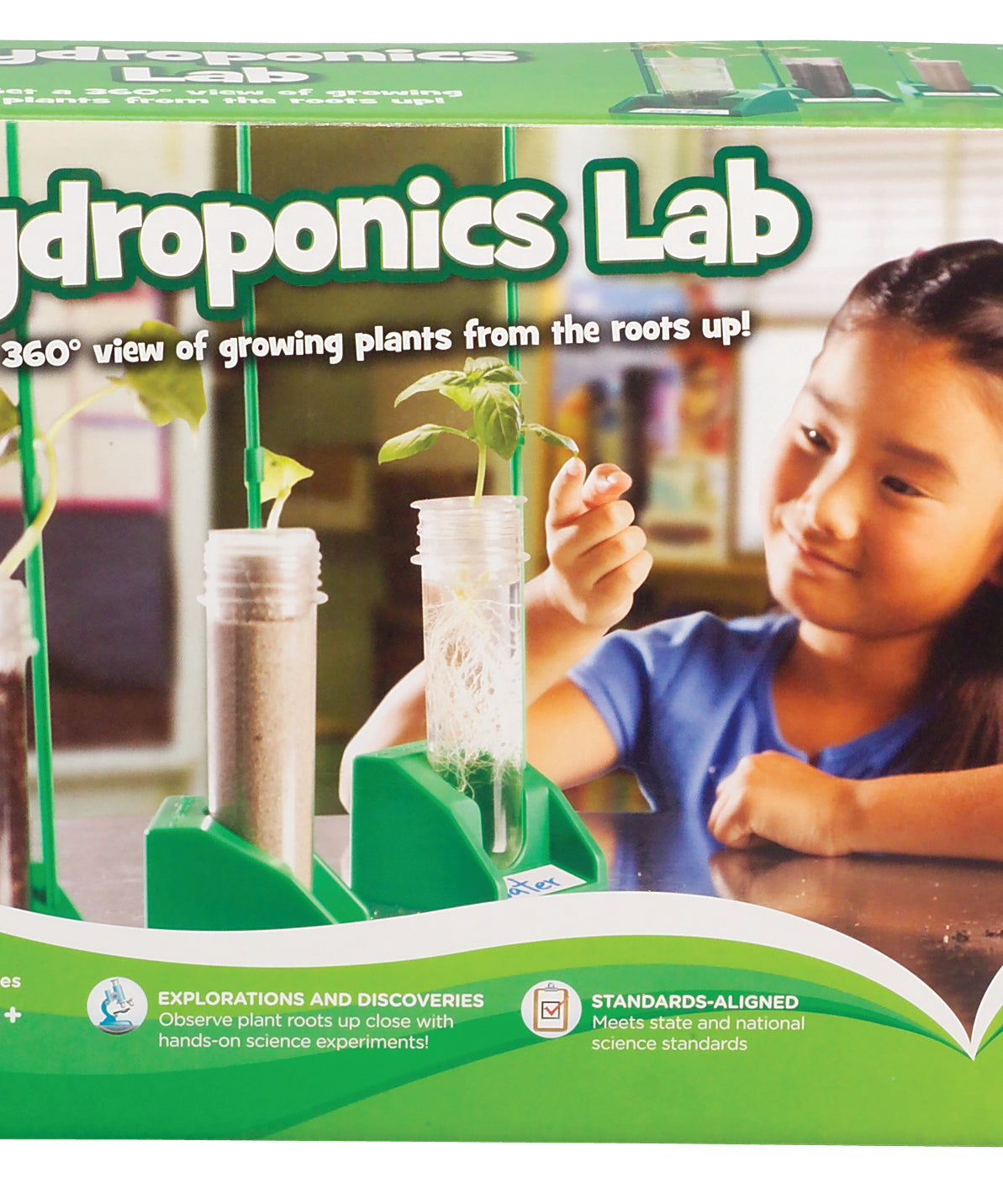 مختبر عرض الزراعة المائية من Learning Resources، رؤية بزاوية 360 درجة لمراقبة نمو النباتات، مجموعة تعليمية STEM، للأعمار من 5 سنوات فما فوق