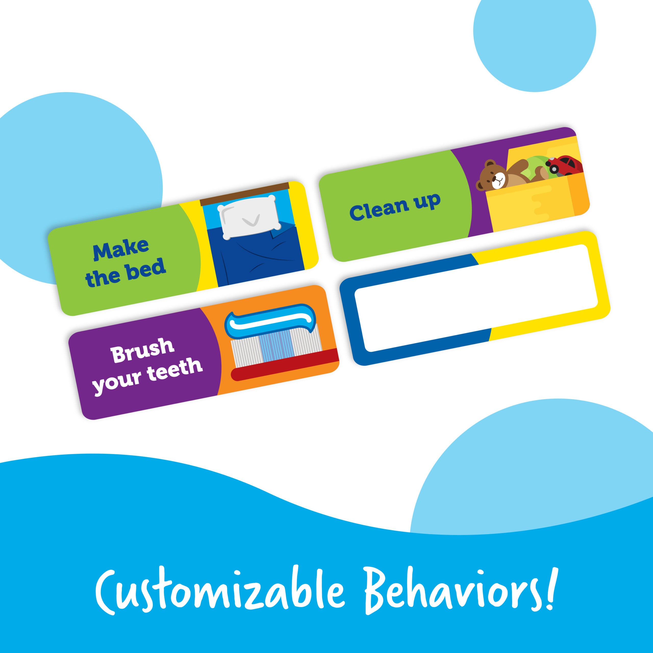 Learning Resources Good Job Magnetic Reward Chart for Kids, Customisable Behavior and Responsibility Tracker with 91 Magnets, Hanging Cord and Storage Tray, Ages 3+