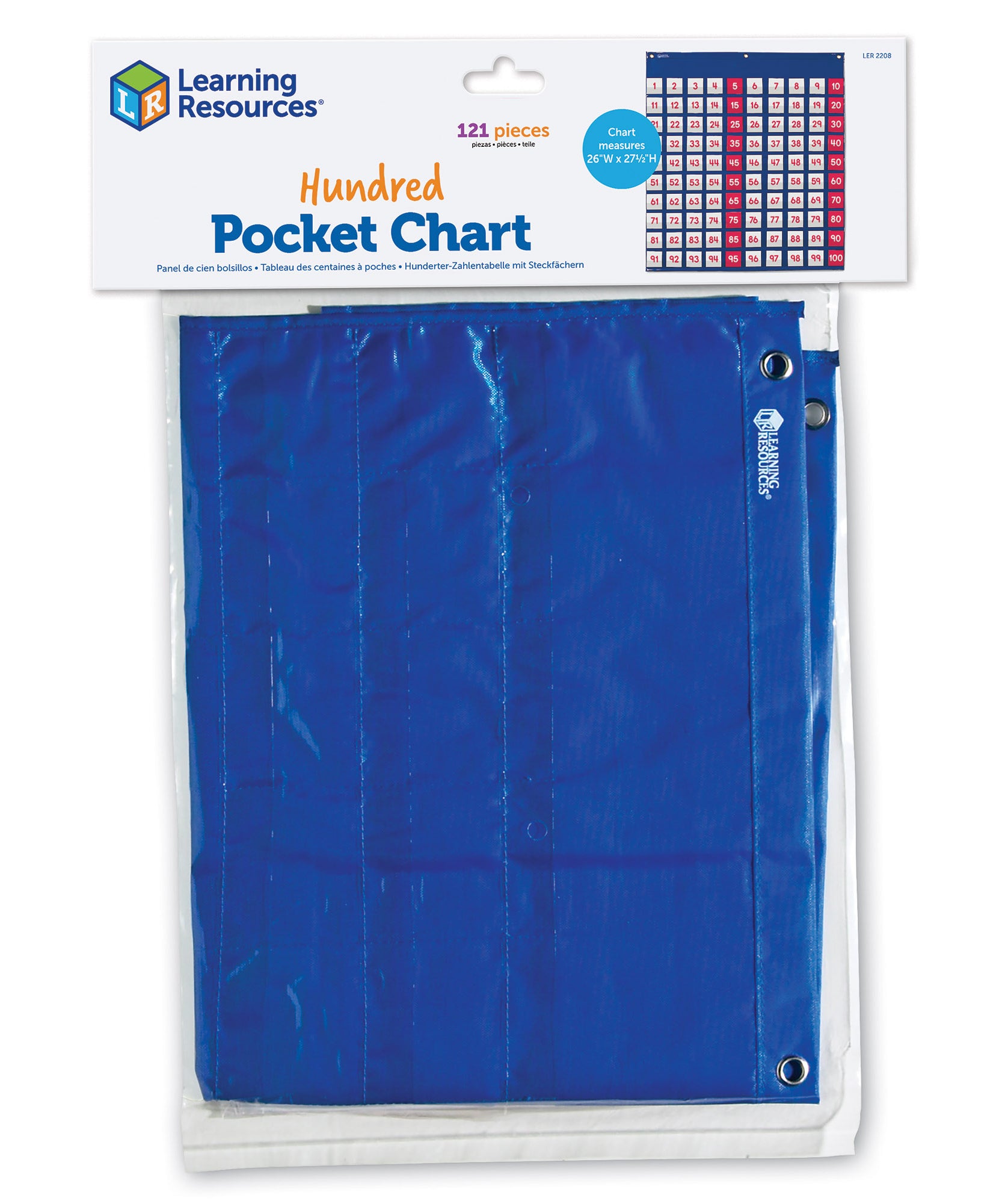 مخطط مئات الجيب من Learning Resources، 100 جيب، مهارات التعرف على الأرقام والرياضيات، للأعمار من 5 سنوات فما فوق