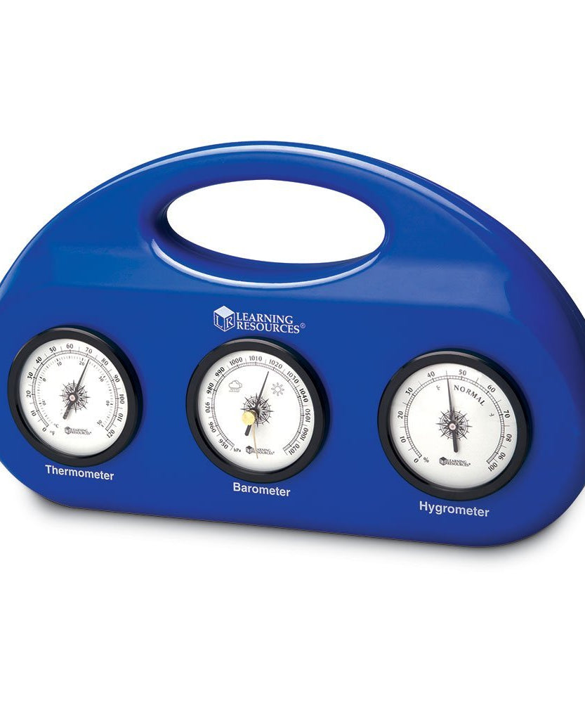 Learning Resources Weather Center Kit, 3-in-1 Weather Science Tool Set for Kids, Barometer, Hygrometer, Thermometer, Hands-On Meteorology, Ages 5+, Includes Activity Guide