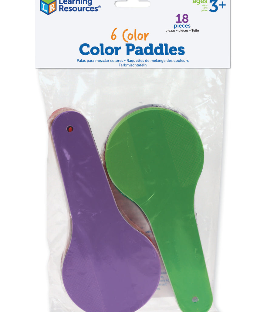 Learning Resources Primary Science® Colour Paddles, Early Colour Recognition and Mixing Tool, Set of 6, Ages 3+