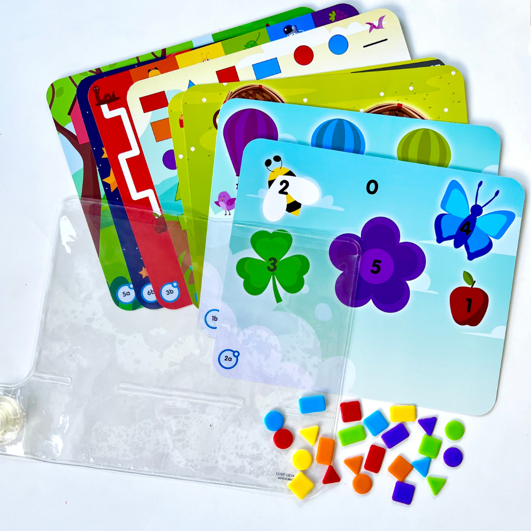 لوحة حسية للألوان والأشكال من Learning Resources، لعبة تعليمية لمسية قابلة لإعادة الاستخدام مع 16 نشاطًا، للأعمار من 3 سنوات فما فوق