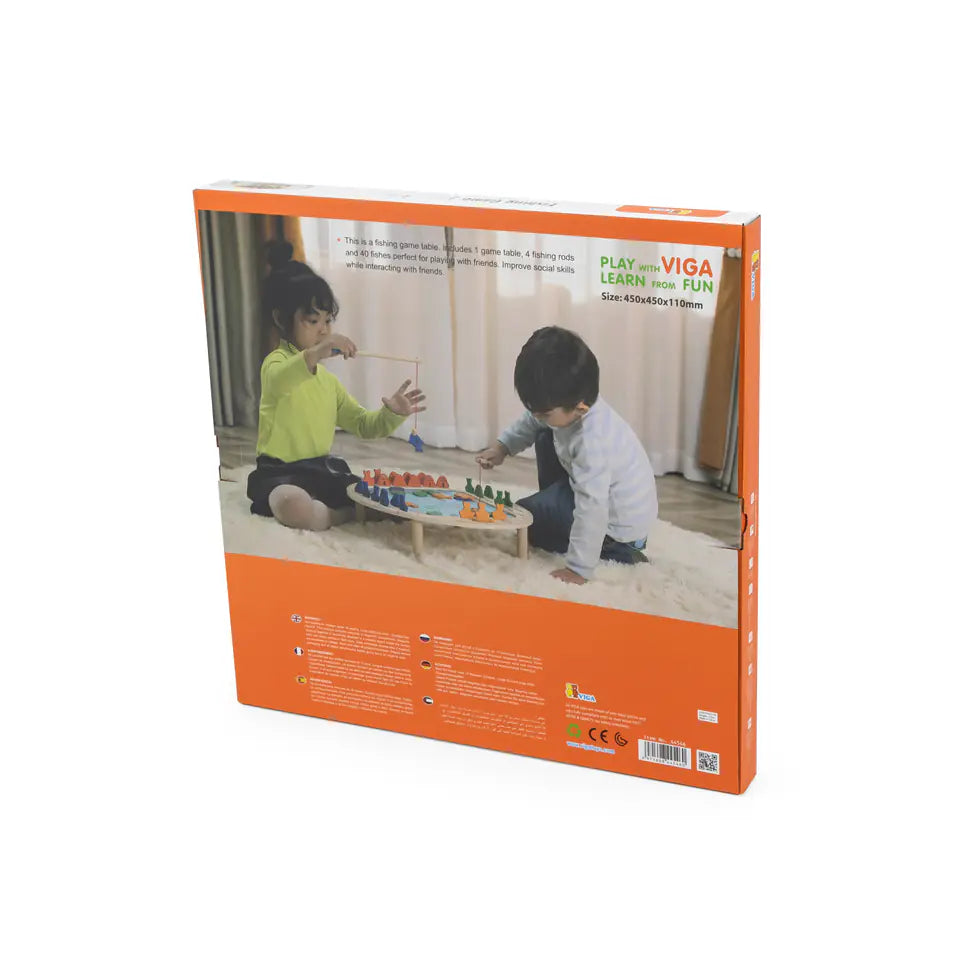 لعبة صيد السمك الخشبية المغناطيسية من فيجا، لعبة تعليمية من مونتيسوري، تُنمّي مهارات التنسيق بين اليد والعين، والتعرف على الأرقام والمهارات الحركية، صديقة للبيئة وغير سامة، للأولاد والبنات من عمر سنتين فما فوق