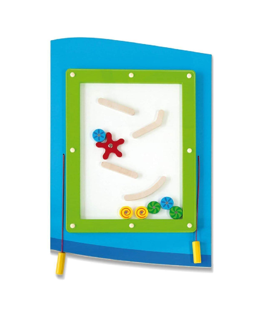 VIGA Wooden Wall Toy Airplane, Multi-Functional Montessori Sensory Activity Panel, 5-in-1 Interactive Wall-Mounted Toy for Toddlers, Eco-Friendly & Educational for Home, Schools & Learning Centers