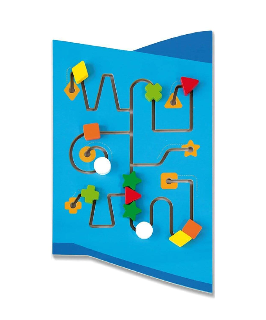 VIGA Wooden Wall Toy Airplane, Multi-Functional Montessori Sensory Activity Panel, 5-in-1 Interactive Wall-Mounted Toy for Toddlers, Eco-Friendly & Educational for Home, Schools & Learning Centers