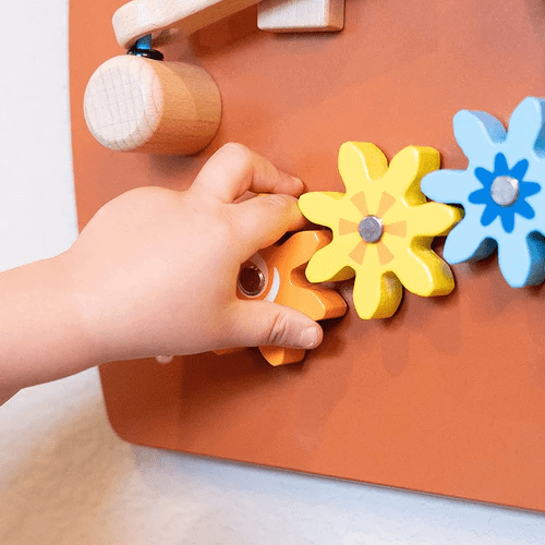 لعبة حائط خشبية من VIGA، خرز وتروس سلكية، لوحة تعليمية من مونتيسوري مع خرز قابل للإطلاق، تُنمّي المهارات الحركية الدقيقة والمنطق والإبداع، صديقة للبيئة وغير سامة، للأولاد والبنات من عمر 18 شهرًا فما فوق