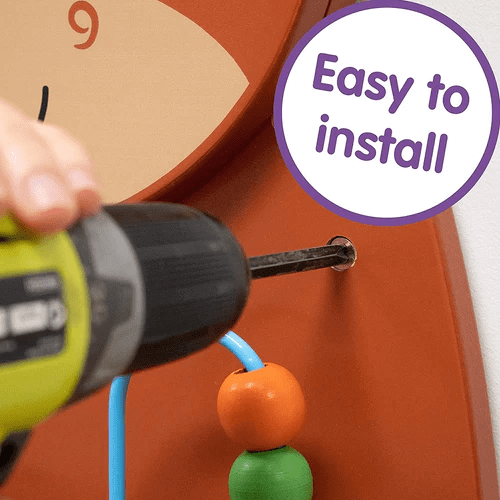 لعبة حائط خشبية من VIGA، خرز وتروس سلكية، لوحة تعليمية من مونتيسوري مع خرز قابل للإطلاق، تُنمّي المهارات الحركية الدقيقة والمنطق والإبداع، صديقة للبيئة وغير سامة، للأولاد والبنات من عمر 18 شهرًا فما فوق