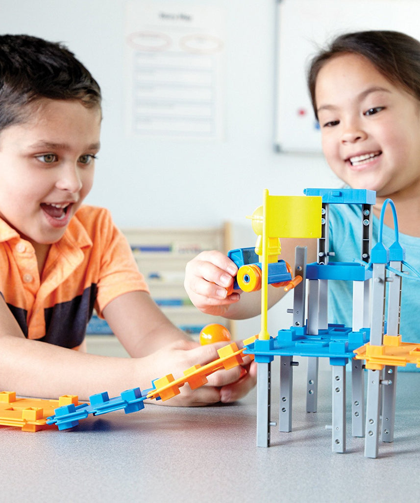 Learning Resources City Engineering & Design Building Set, Hands-On STEM & STEAM Construction Kit for Kids, Encourages Early Engineering & Creative Problem-Solving, 100 Pieces & 10 Activity Cards, Ages 5+