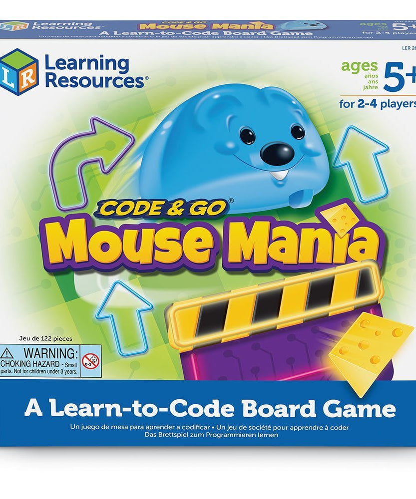 موارد التعلم لعبة لوحة Code &amp; Go Robot Mouse Mania، مقدمة مبكرة للبرمجة والعلوم والتكنولوجيا والهندسة والرياضيات للأطفال من سن 5 سنوات فما فوق