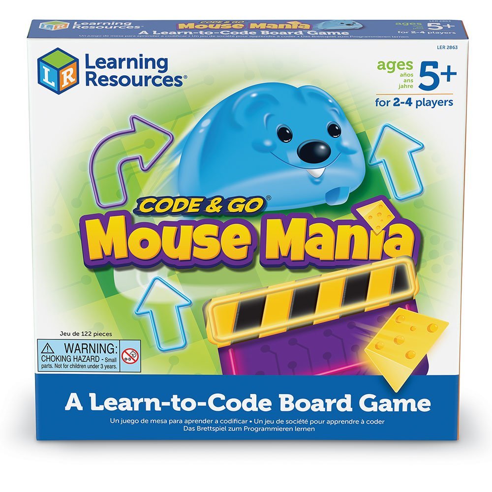 موارد التعلم لعبة لوحة Code &amp; Go Robot Mouse Mania، مقدمة مبكرة للبرمجة والعلوم والتكنولوجيا والهندسة والرياضيات للأطفال من سن 5 سنوات فما فوق